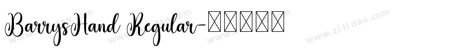 BarrysHand Regular字体转换